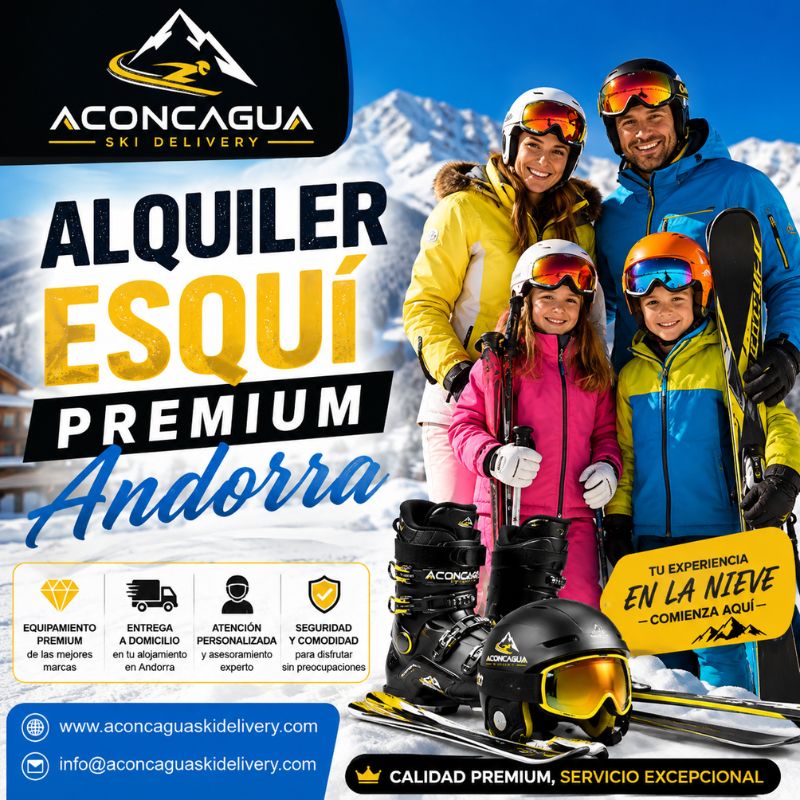 Alquiler esquí premium Andorra con material de alta calidad